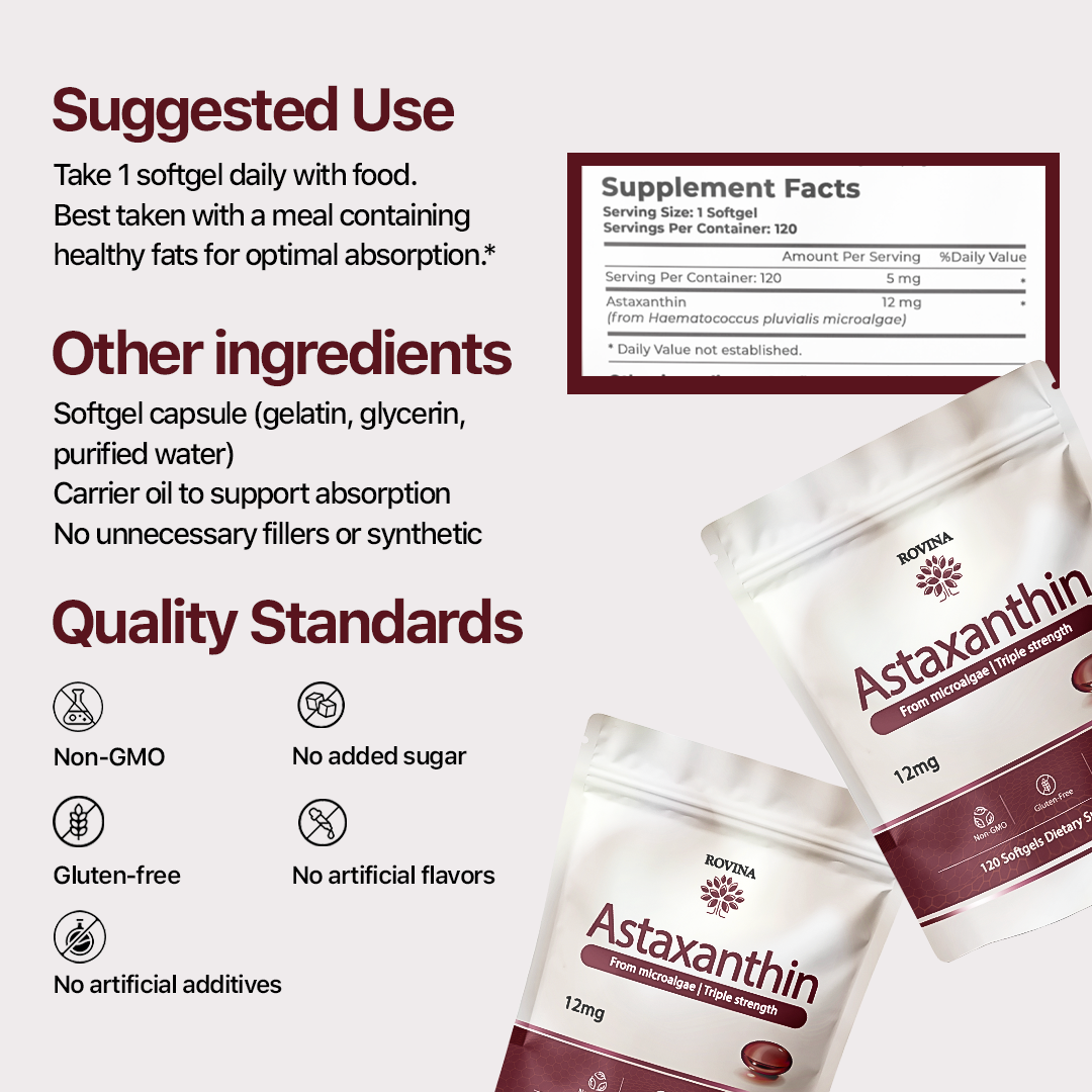 Rovina Astaxanthin 12Mg Softgels