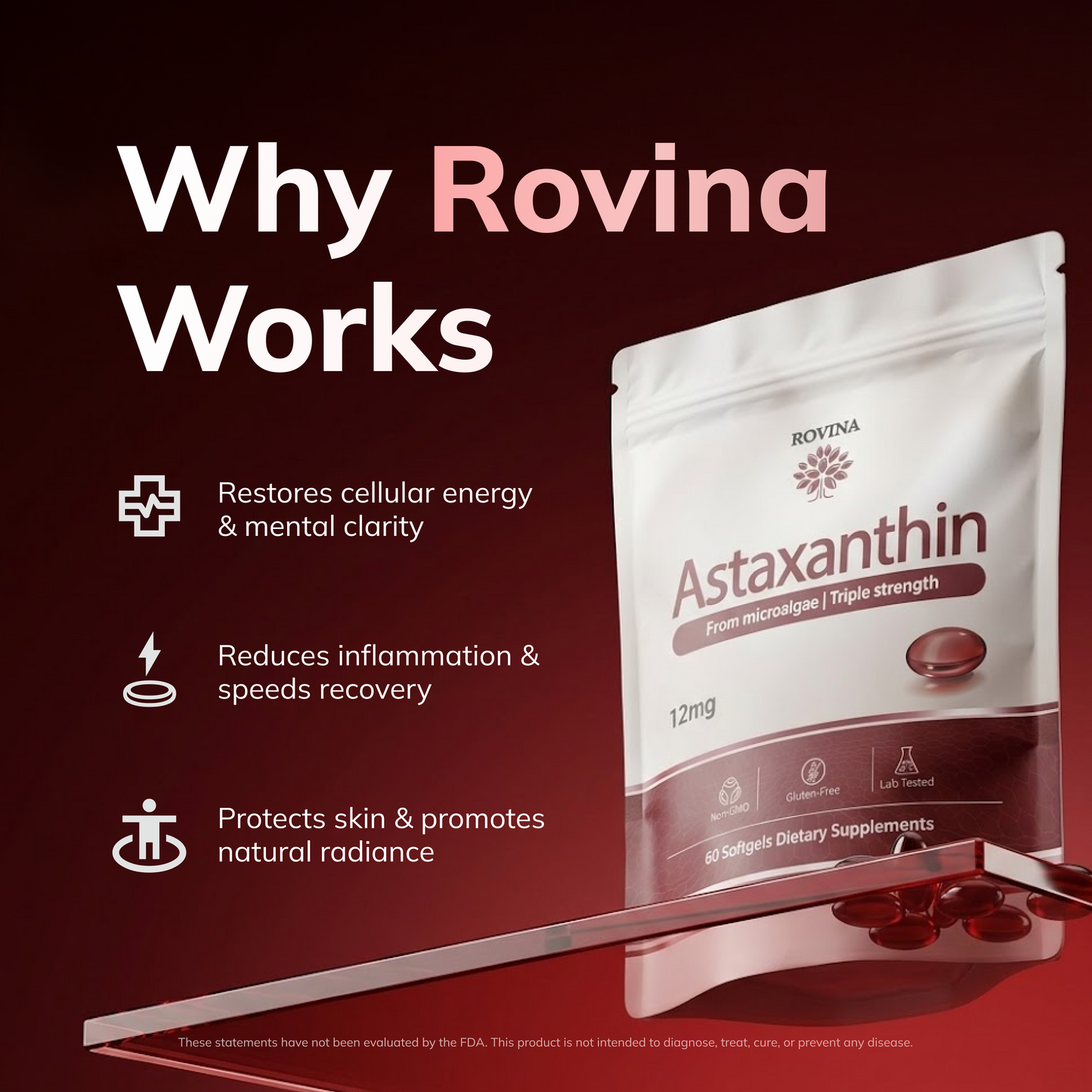 Rovina Astaxanthin | 12mg Softgels