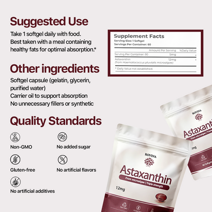 Rovina Astaxanthin 12mg Softgels